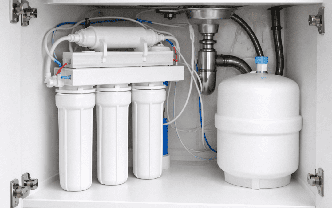 Reverse osmosis water filter system installed in a San Diego home to improve drinking water quality